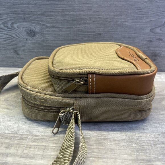 MacGregor Small Camera Bag Padded with Adjustable Strap Khaki, 2 Zip Compartment - Picture 5 of 8